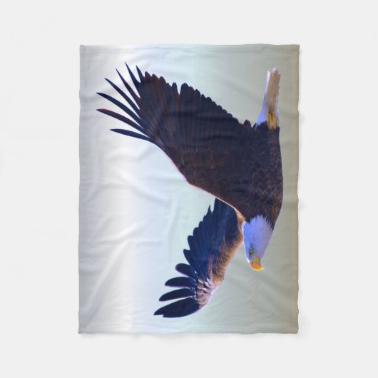 Bald Eagle Flying Fleece Deken (Voorkant)