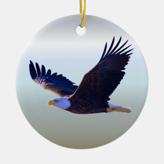 Bald Eagle Flying Keramisch Ornament (Voorkant)