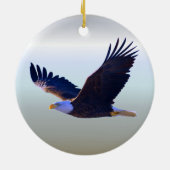 Bald Eagle Flying Keramisch Ornament (Achterkant)