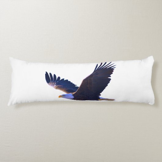 Bald Eagle Flying Lichaamskussen (Voorkant)