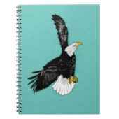 Bald Eagle Flying Notitieboek - Uw kleuren - Tekst (Voorkant)