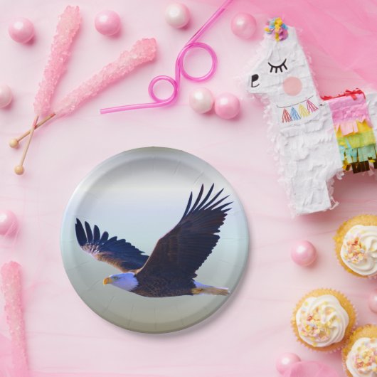 Bald Eagle Flying Papieren Bordje (Feest)