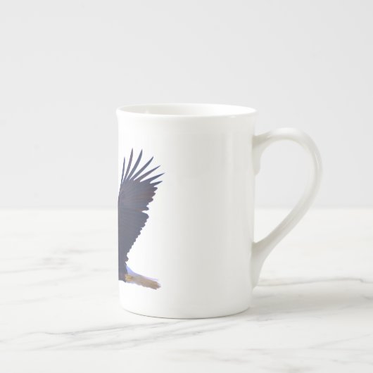 Bald Eagle Flying Porselein Kop (Rechts)