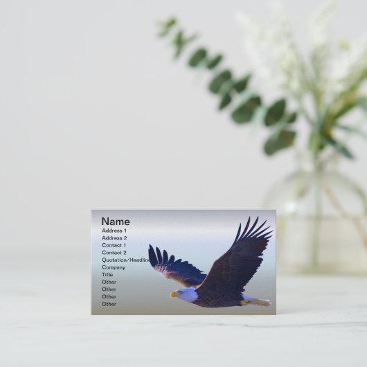 Bald Eagle Flying Visitekaartje (Staand voorkant)