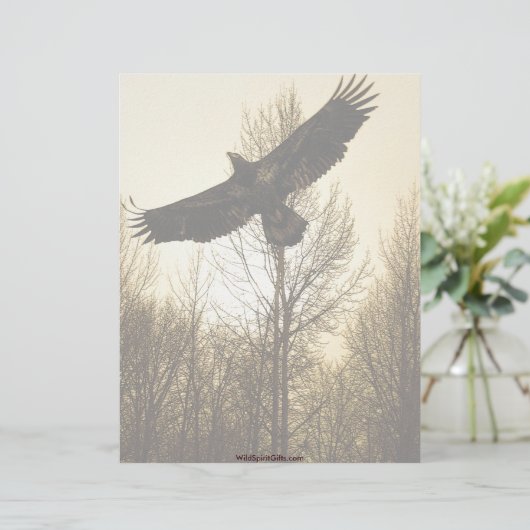 BALD EAGLE & FOREST Letterhead Design Briefhoofd Sjabloon (Staand voorkant)