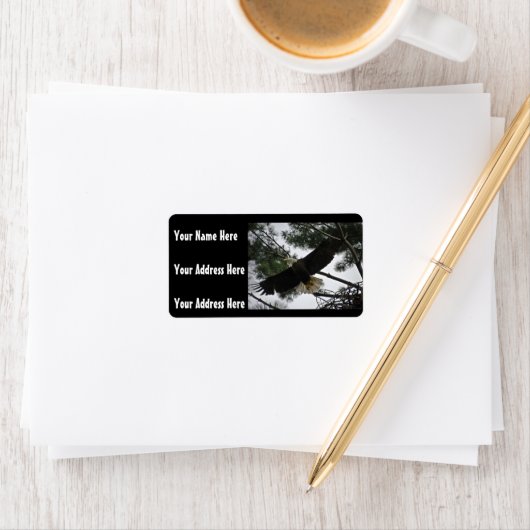 Bald Eagle Foto Etiket (Insitu)