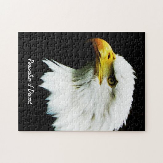 Bald Eagle Foto op Black Legpuzzel (Horizontaal)