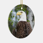 Bald Eagle-fotografie met bijbelversie Keramisch Ornament (Rechts)