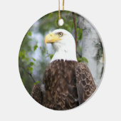 Bald Eagle-fotografie met bijbelversie Keramisch Ornament (Links)