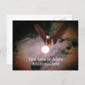 Bald Eagle Full Moon Fantasy Personalized  Briefkaart (Voorkant / Achterkant)
