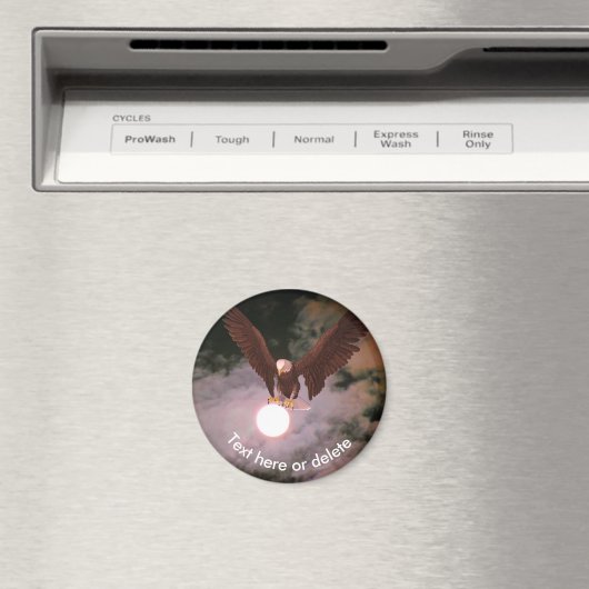 Bald Eagle Full Moon Fantasy Personalized Magneet (Insitu (Vaatwasser))