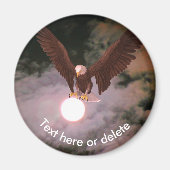 Bald Eagle Full Moon Fantasy Personalized Magneet (Voorkant)