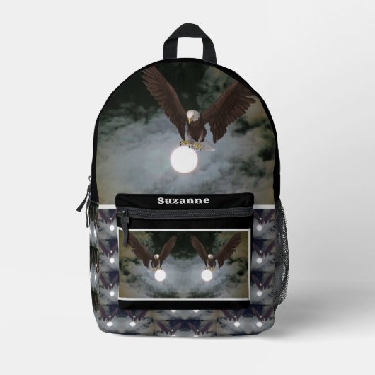 Bald Eagle Full Moon Fantasy - Speciaal Bedrukte Rugzak (Voorkant)