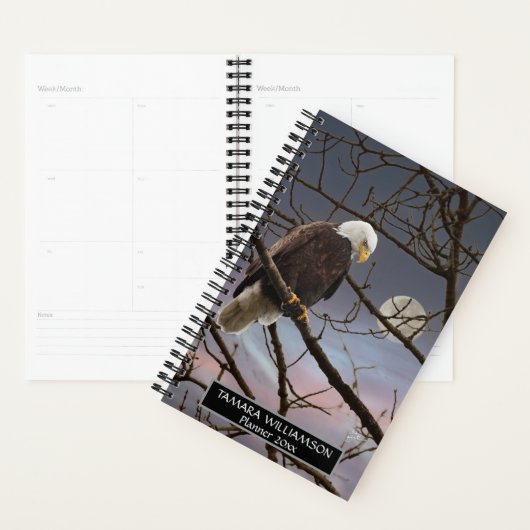 Bald Eagle Full Moon Wildlife Fotografie Planner (Display)