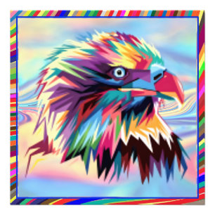 Bald Eagle geometrische prismatische ontwerp-80590 Foto Afdruk