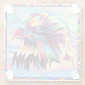 Bald Eagle geometrische prismatische ontwerp-80590 Glazen Onderzetter (Achterkant)