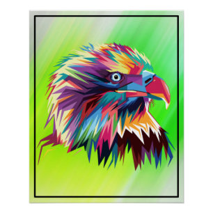 Bald Eagle geometrische prismatische ontwerp-80590 Perfect Poster