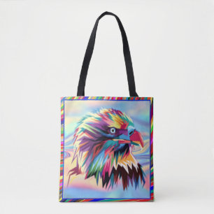 Bald Eagle geometrische prismatische ontwerp-80590 Tote Bag
