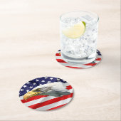Bald Eagle, geweldig patriottisch cadeau Ronde Kartonnen Onderzetter (Insitu)