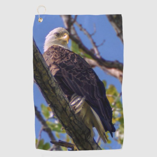 Bald Eagle Golf Towel Golfhanddoek (Voorkant)