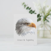 Bald Eagle Grace & Rapicity aanpasbaar Briefkaart (Staand voorkant)