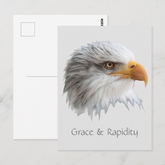 Bald Eagle Grace & Rapicity aanpasbaar Briefkaart (Voorkant / Achterkant)