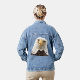 Bald Eagle Grappig Gezicht Fine Art Fotografie Denim Jacket