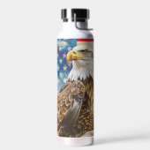 Bald Eagle Grunge Vlag VS Waterfles (Links)