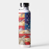 Bald Eagle Grunge Vlag VS Waterfles (Rechts)