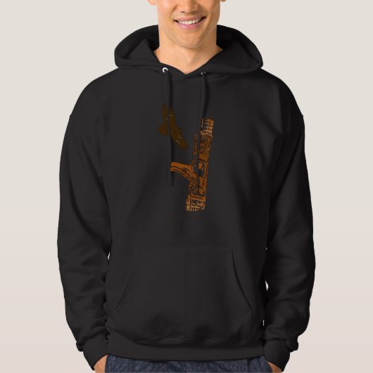 Bald Eagle & Haida Totem Pole Native Amerikaanse k Hoodie (Voorkant)