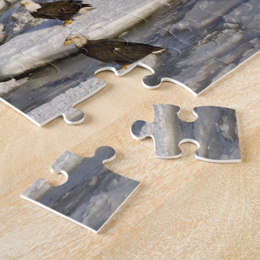 Bald Eagle, Haliaeetus leucocephalus, Homer, 2 Legpuzzel (Zijkant)