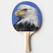 Bald Eagle (Haliaeetus leucocephalus), wild, Tafeltennisbatje (Voorkant)