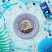 Bald Eagle Head Blue Papieren Bordje (Feest)