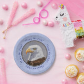 Bald Eagle Head Blue Papieren Bordje (Feest)
