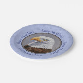 Bald Eagle Head Blue Papieren Bordje (Gekanteld)
