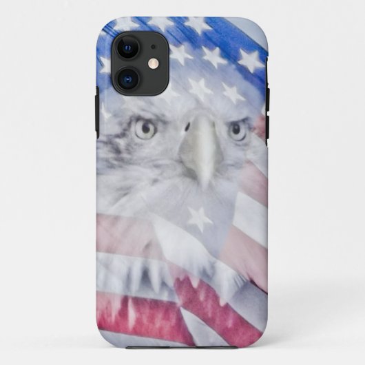 Bald Eagle Head & de Amerikaanse vlag I Case-Mate iPhone Case (Achterkant)