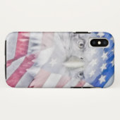 Bald Eagle Head & de Amerikaanse vlag I Case-Mate iPhone Case (Achterkant (horizontaal))
