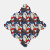 Bald Eagle head en een Amerikaanse vlag Bedankdoosjes (Uitgevouwen)