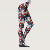 Bald Eagle head en een Amerikaanse vlag Leggings (Rechts)