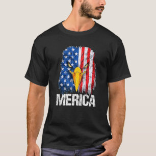 Bald Eagle Head & Face Merica American USA Vlag 4t T-shirt