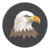 Bald eagle head hockey puck (Voorkant)