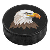 Bald eagle head hockey puck (3/4)