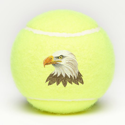 Bald eagle head tennisballen (Achterkant)