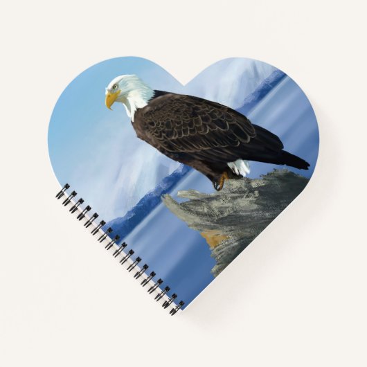 Bald Eagle Heart Shaped Notitieboek (Voorkant)