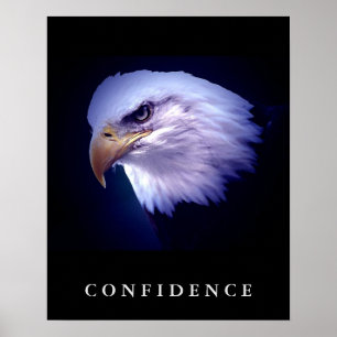 Bald Eagle Hoofd Motivatie Vertrouwen Kunst Poster