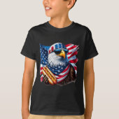 Bald Eagle Hotdog Funny American Patriotic 4th Of  T-shirt (Voorkant)