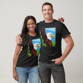 Bald Eagle imprint american bird animal graphic mo T-shirt (Unisex)
