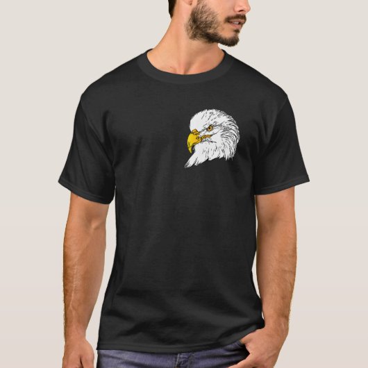 Bald Eagle imprint american bird animal head motif T-shirt (Voorkant)