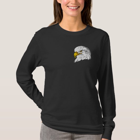 Bald Eagle imprint american bird animal head motif T-shirt (Voorkant)