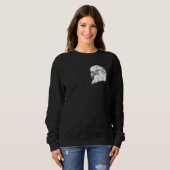 Bald Eagle imprint american bird animal head motif Trui (Voorkant volledig)